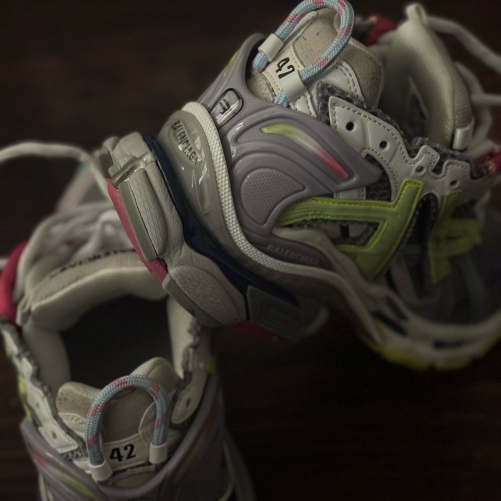Balenciaga Pink and Purple Chunky Sneakers - Picture 3 of 3